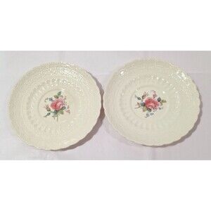 2 VTG Spode's Jewel Copeland Billingsley Rose 7 1/8 " Plates Old Backstamp Pink
